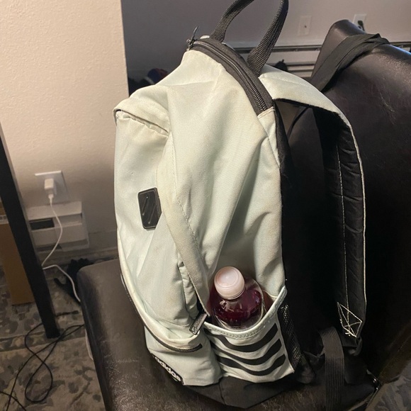 Adidas Classic - 3 Stripes 3 Light Blue Black Backpack School w/Ipad ,Laptop - Picture 8 of 13